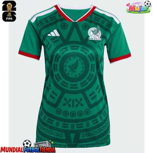 Camiseta México Primera Equipación Replica Mundial 2026 para mujer mangas cortas